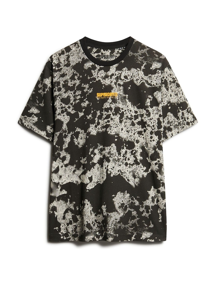 Superdry Green Loose Utility Camo Graphic 100% Cotton T-Shirt - Image 5 of 6