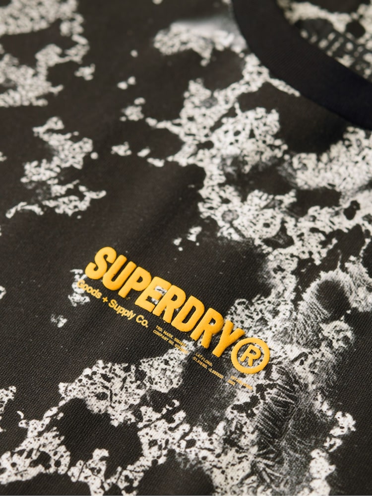 Superdry Green Loose Utility Camo Graphic 100% Cotton T-Shirt - Image 6 of 6