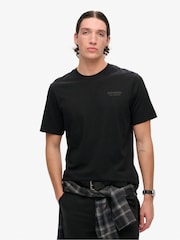 Superdry Black Small Logo 100% Cotton Luxury Sport Loose T-Shirt - Image 2 of 5