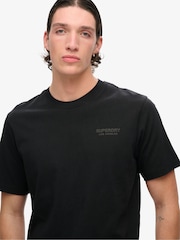 Superdry Black Small Logo 100% Cotton Luxury Sport Loose T-Shirt - Image 3 of 5