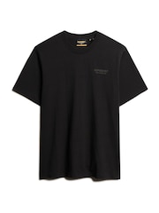 Superdry Black Small Logo 100% Cotton Luxury Sport Loose T-Shirt - Image 4 of 5