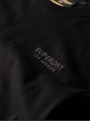 Superdry Black Small Logo 100% Cotton Luxury Sport Loose T-Shirt - Image 5 of 5