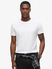 Superdry White Essential Logo Embroidery T-Shirt - Image 1 of 8