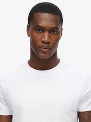 Superdry White Essential Logo Embroidery T-Shirt - Image 3 of 8