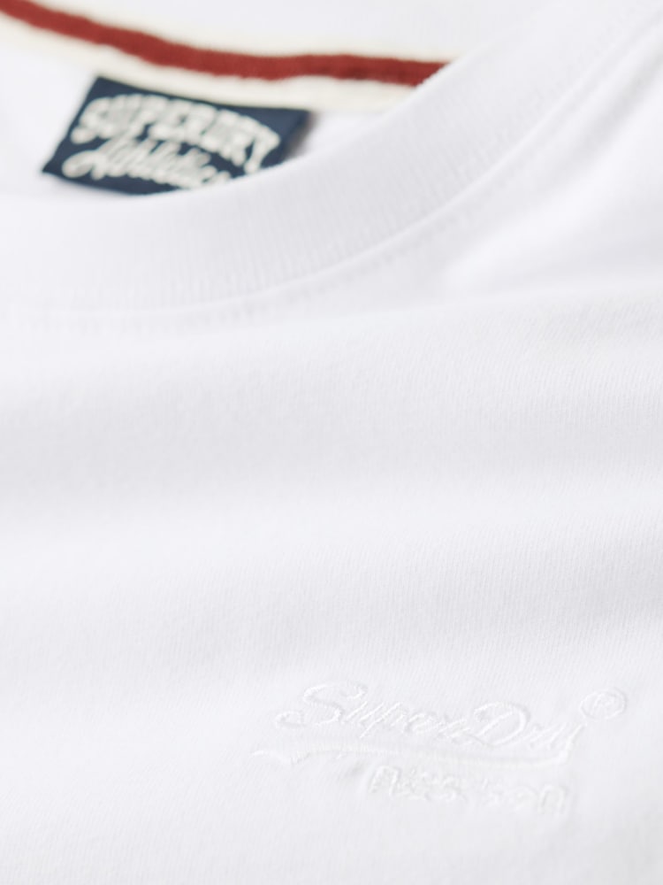 Superdry White Essential Logo Embroidery T-Shirt - Image 5 of 8