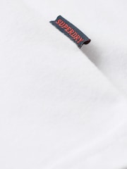 Superdry White Essential Logo Embroidery T-Shirt - Image 6 of 8