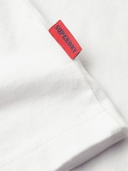 Superdry White Essential Logo Embroidery T-Shirt - Image 7 of 8