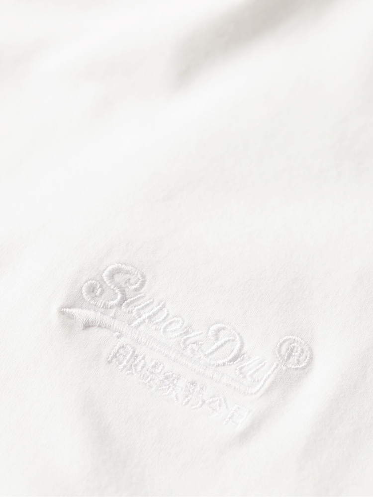 Superdry White Essential Logo Embroidery T-Shirt - Image 8 of 8
