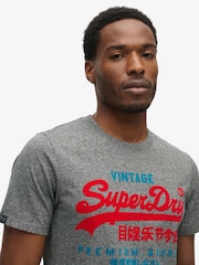 Superdry Black Grey Grit Vintage Logo Duo T-Shirt - Image 3 of 6