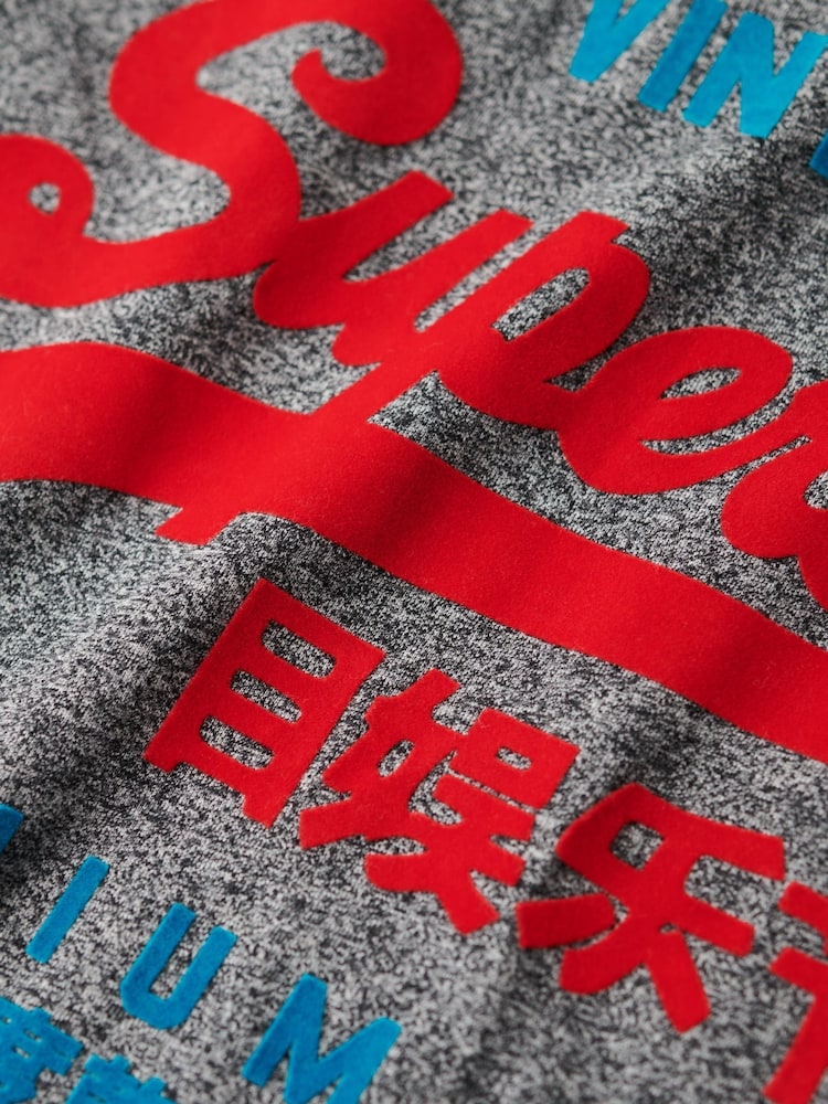 Superdry Black Grey Grit Vintage Logo Duo T-Shirt - Image 5 of 6