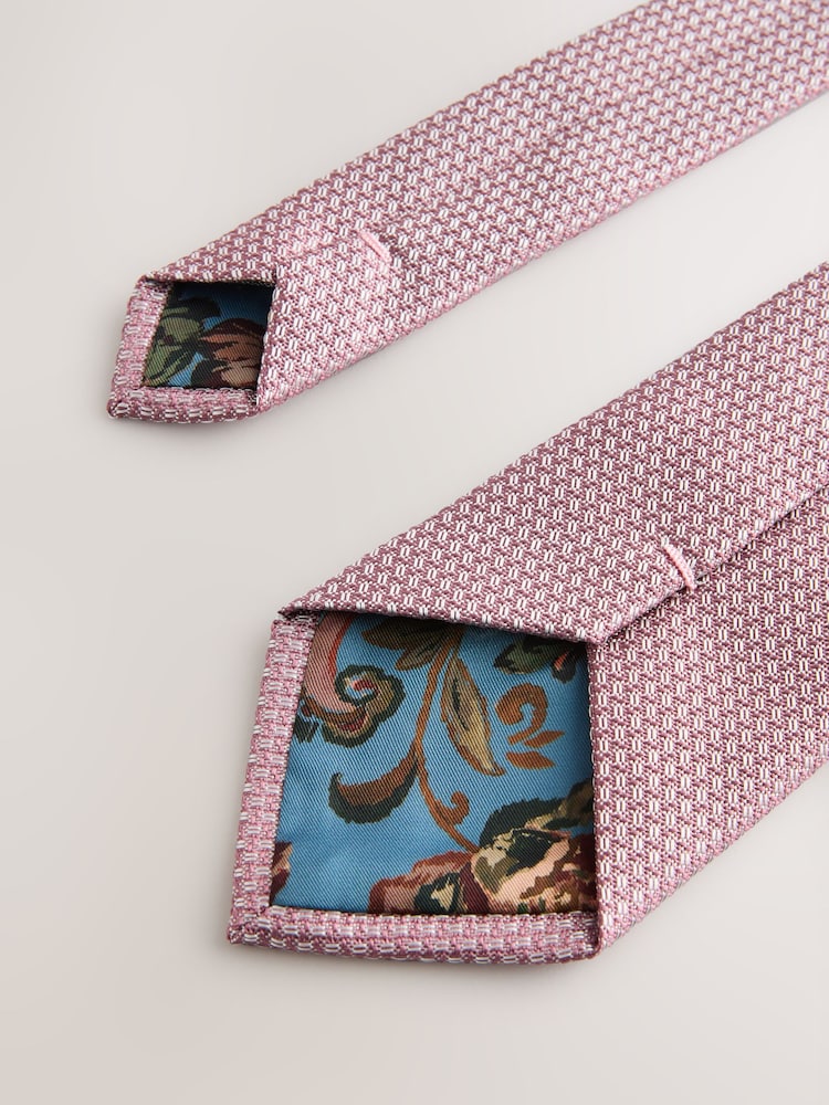 Pink Tie Pocket and Square Set - Image 3 of 3 Pink Tie Pocket and Square Set - Image 3 of 3