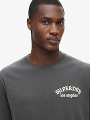 Superdry Grey 100% Cotton Tattoo Graphic Loose T-Shirt - Image 3 of 5