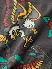 Superdry Grey 100% Cotton Tattoo Graphic Loose T-Shirt - Image 5 of 5