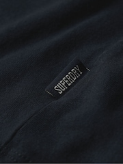 Superdry Eclipse Navy Blue Essential Logo Embroidery T-Shirt - Image 5 of 6