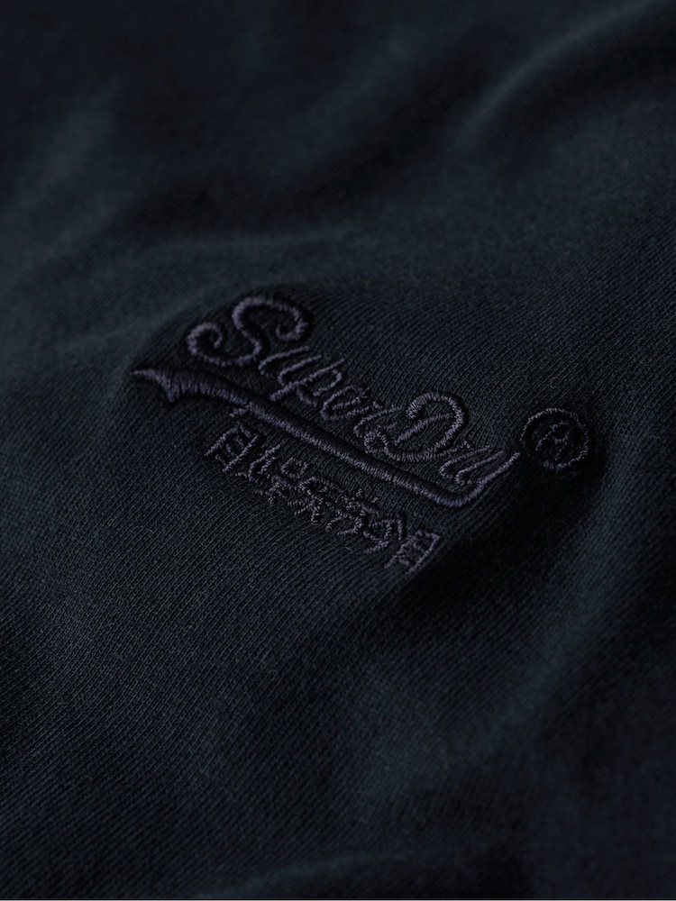 Superdry Eclipse Navy Blue Essential Logo Embroidery T-Shirt - Image 6 of 6