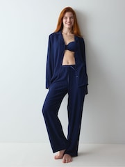 Triumph Blue Amourette Jacquard Pyjamas Set - Image 2 of 5
