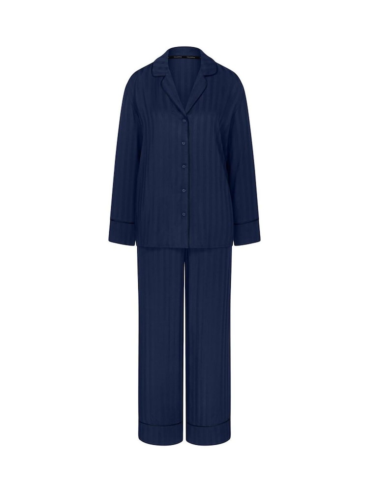 Triumph Blue Amourette Jacquard Pyjamas Set - Image 5 of 5 Triumph Blue Amourette Jacquard Pyjamas Set - Image 5 of 5