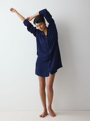 Blå - Triumph Amourette Jacquard Nightdress - Bilde 3 av 5