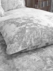 Catherine Lansfield Silver Crushed Velvet Cushion - Image 1 of 4