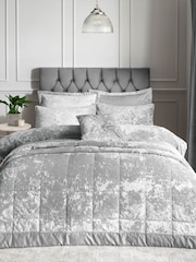 Catherine Lansfield Silver Crushed Velvet Cushion - Image 2 of 4