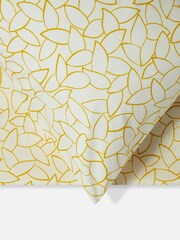 Jasper Conran London Yellow Mini Leaves Bamboo 200 TC Percale 100% Cotton Pillowcases Pair - Image 4 of 4