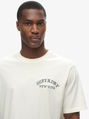Superdry White 100% Cotton Tattoo Graphic Loose T-Shirt - Image 3 of 6