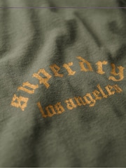 Superdry Dark Grey Green 100% Cotton Tattoo Graphic Loose T-Shirt - Image 5 of 6