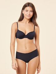 ETAM Black Pure Fit N*4 Lightly Padded Underwired Demi Bra - Image 1 of 5