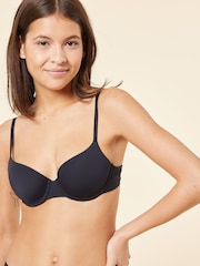 ETAM Black Pure Fit N*4 Lightly Padded Underwired Demi Bra - Image 3 of 5