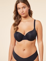 ETAM Black Pure Fit N*4 Lightly Padded Underwired Demi Bra - Image 4 of 5