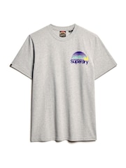 Superdry Stone Beige Marl Great Outdoors Graphic T-Shirt - Image 4 of 5