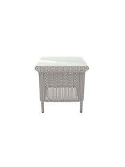 Laura Ashley White Garden Arley Rattan Lounging Sofa Set with Seat Cushions - Image 5 of 6