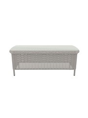 Laura Ashley White Garden Arley Rattan Lounging Sofa Set with Seat Cushions - Image 6 of 6