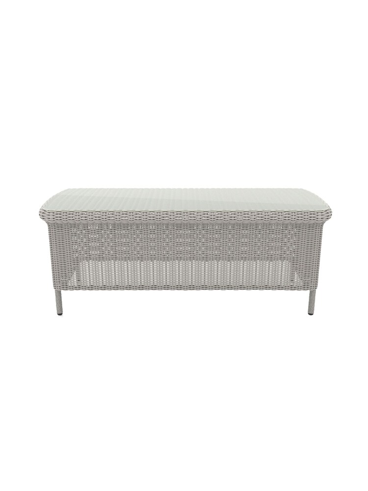 Laura Ashley White Garden Arley Rattan Lounging Sofa Set with Seat Cushions - Image 6 of 6
