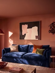 Swoon Ink Keswick Easy Velvet 4 Seater Sofa - Image 1 of 7
