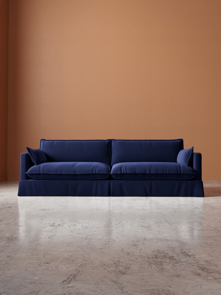 Swoon Ink Keswick Easy Velvet 4 Seater Sofa - Image 2 of 7