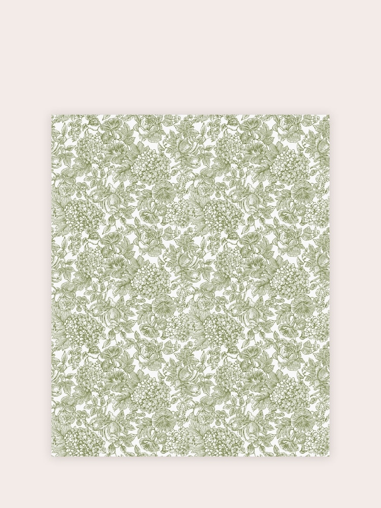 Laura Ashley Moss Green Louise A4 Wallpaper Sample - Image 2 of 2