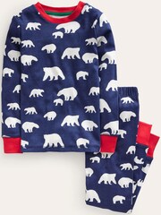 Boden Blue Single Glow-In-The-Dark Christmas Pyjamas - Image 1 of 1