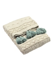 furn. Green Boho Throw - Image 2 of 3