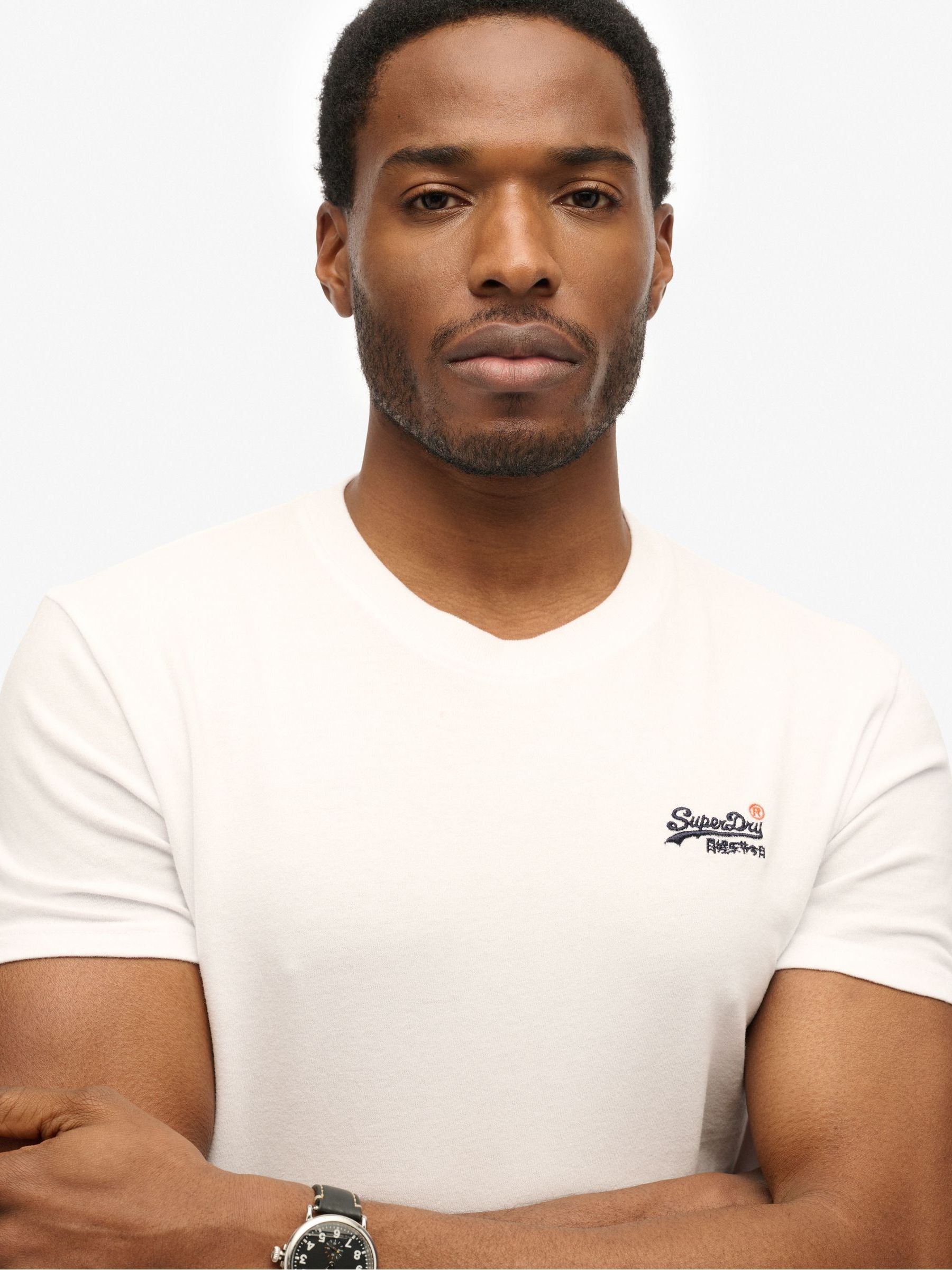 Buy Superdry White Off Essential Logo Embroidery T-Shirt from Next USA