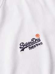Superdry White Off Essential Logo Embroidery T-Shirt - Image 6 of 6