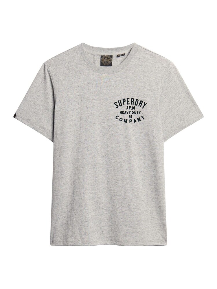 Superdry Athletic Grey Marl Machined Goods Workwear T-Shirt - Image 7 of 9