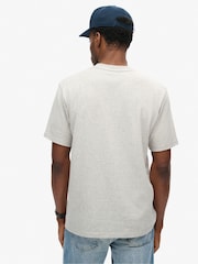 Superdry Glacier Grey Marl 100% Cotton Travel Postcard Graphic T-Shirt - Image 2 of 7