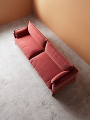 Swoon Brick Keswick Easy Velvet 4 Seater Sofa - Image 7 of 7