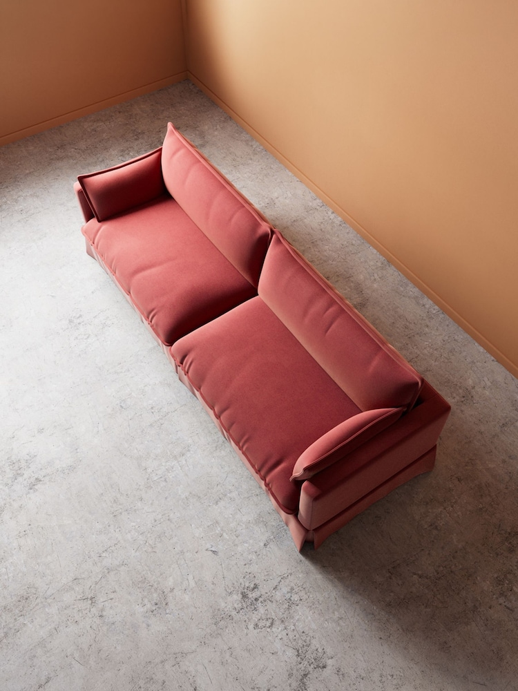 Swoon Brick Keswick Easy Velvet 4 Seater Sofa - Image 7 of 7