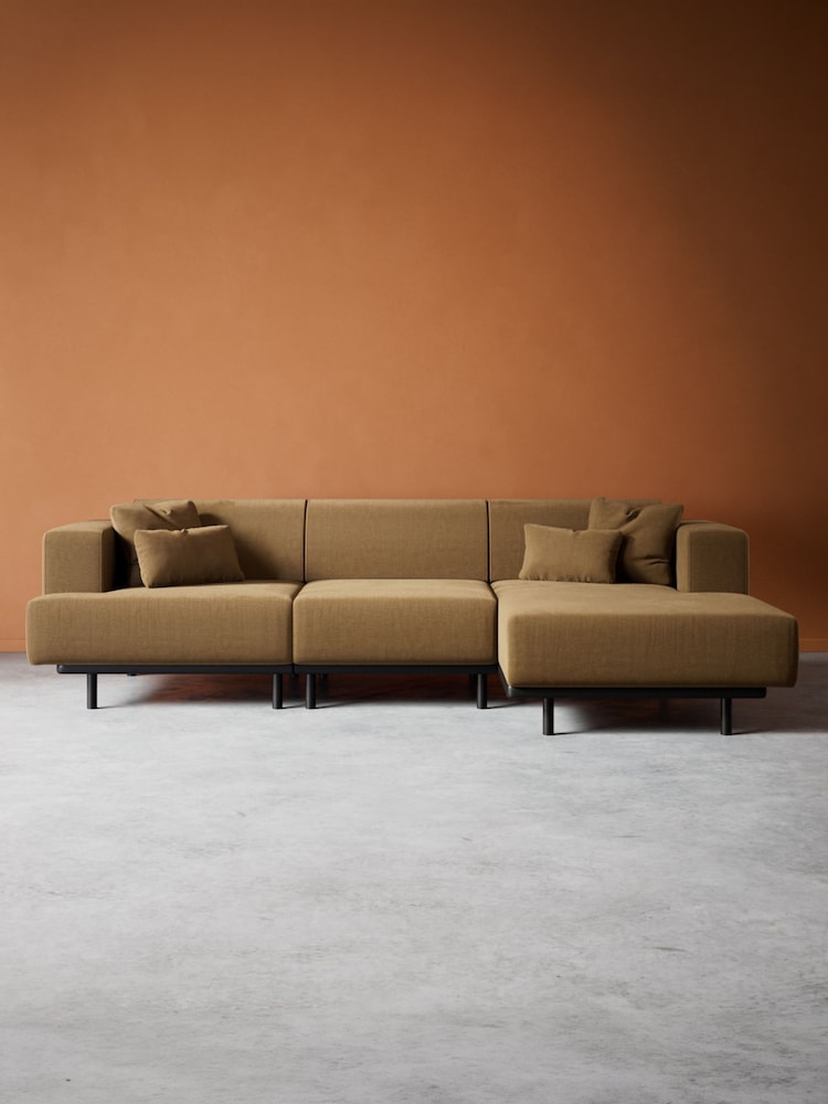 Swoon Biscuit Epsom Easy Velvet Right Hand Corner Sofa - Image 2 of 7 Swoon Biscuit Epsom Easy Velvet Right Hand Corner Sofa - Image 2 of 7