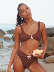 Moda Minx Seashell Shores Baylys Knot Top With Starfish Molten Hardware Detail - Image 1 of 4