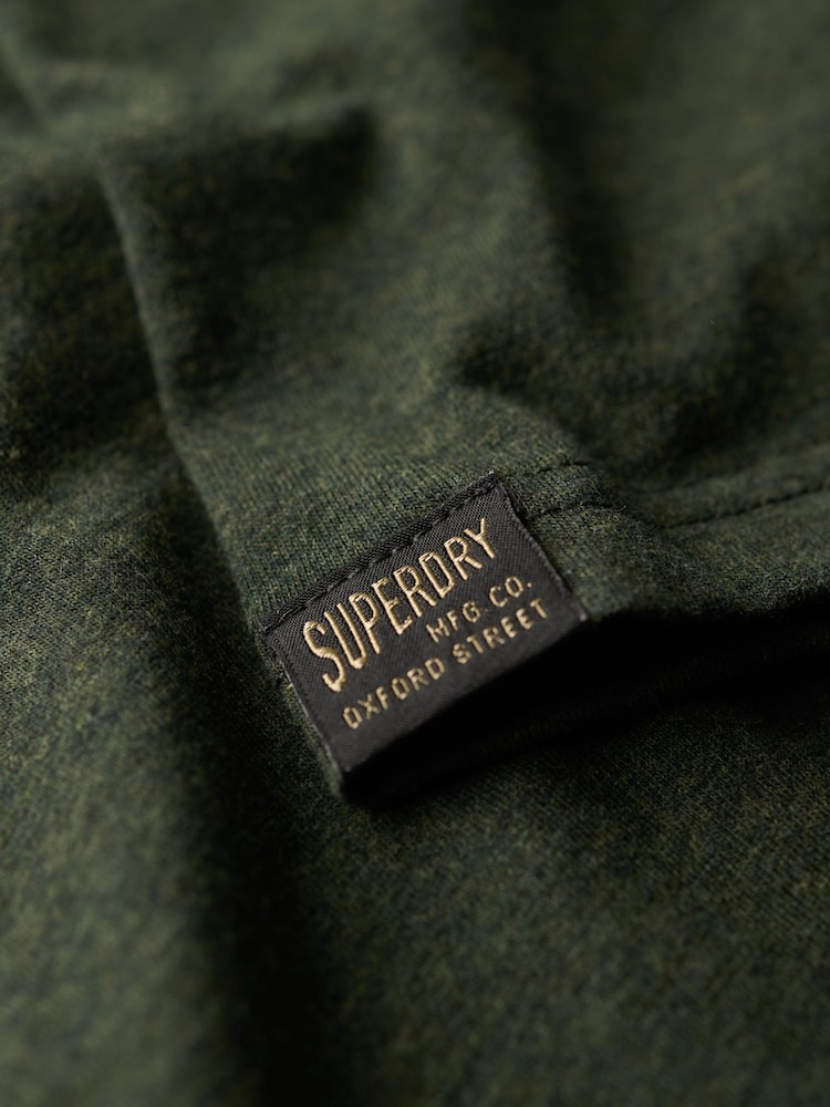 Superdry Dark Olive Marl Machined Goods Workwear T-Shirt - Image 5 of 6