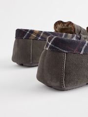 Grey Luxury Signature Suede Moccasin Slippers - Image 4 of 6