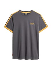 Superdry Graphite Black 100% Cotton Essential Logo Retro T-Shirt - Image 4 of 5